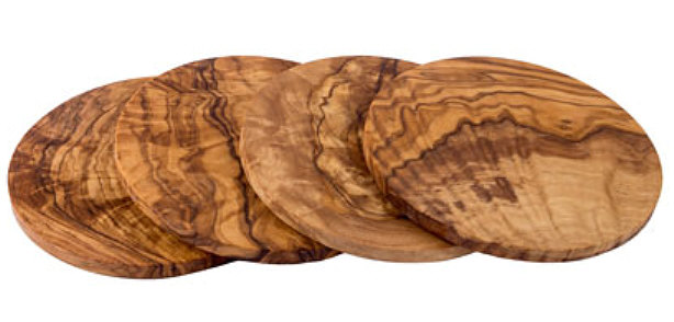 Mini board round olive wood (saucer)