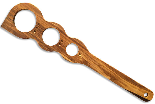 Spaghetti meter for 1, 2 or 3 portions, olive wood, equal shape