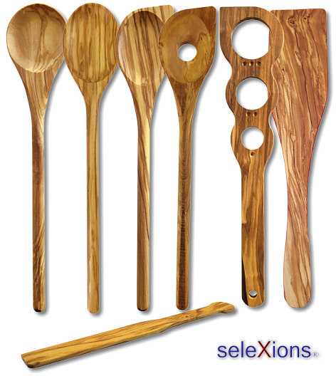 Set 7 pcs.: 4 spoons, spaghetti meter, large and small spatula