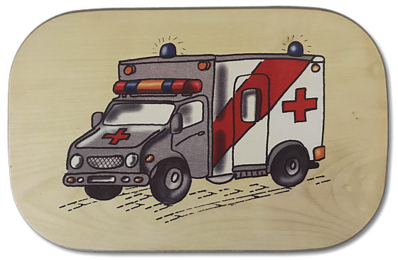Board coloured ambulance