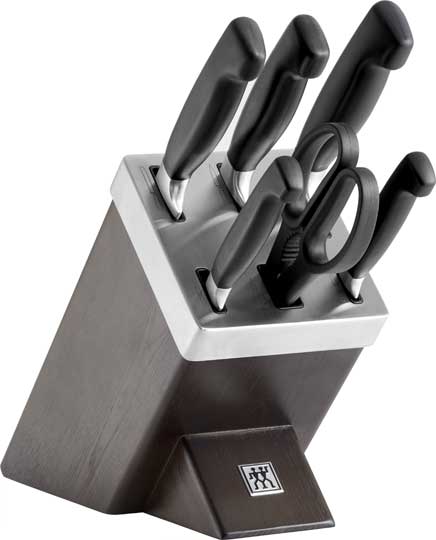 Zwilling Four Star Knives block, Sharp, self-sharpening, 7 pcs.