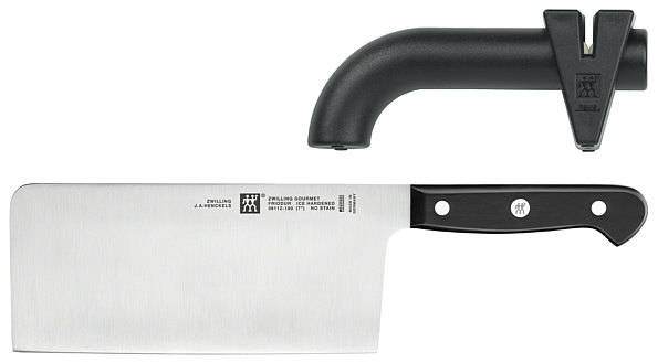 Zwilling Gourmet Set Chinese Chef's knife, sharpener