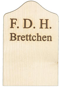 Little board with saying (german)