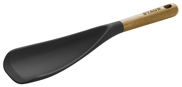 Staub all-purpose spoon silicone, black, acacia wood