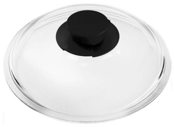 Twin glass lid with steam escape function in the knob