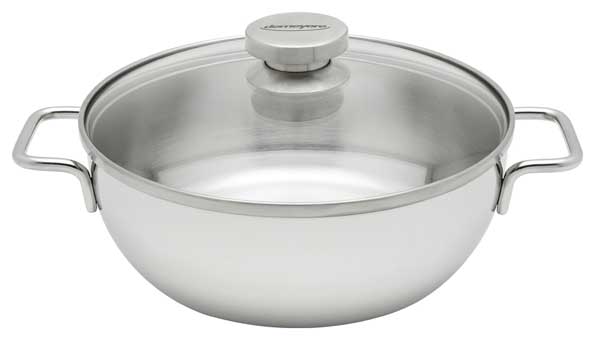 Conical simmering pan with Pyrex glass lid Apollo