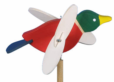 Mini wind game "duck" with stick