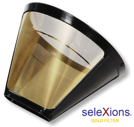 seleXions Coffee filter Gold for 2-6 cups, with calibration
