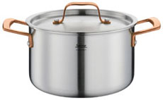 Spring Gourmet deep casserole with lid rosé-gold