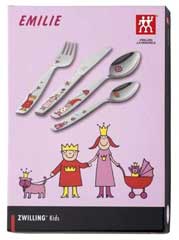 Children's cutlery 4 pcs Prinzessin Emilie, coloured