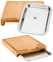 Zwilling BBQ+ cutting board, bamboo and stainless steel