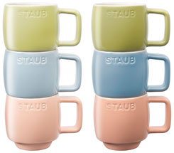 Staub cup Macaron, set of 6, mixed colours, size M