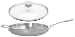 Demeyere Frying pan with glass lid Industry 5, with counter handle