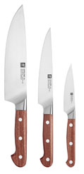 Zwilling Pro Wood knives set of 3, kotibe wood