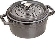 Staub Round Cocotte, cast-iron enameled, graphite grey