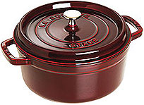 Staub Round Cocotte, cast-iron enameled, grenadine red