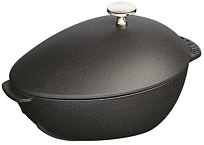 Staub Mussel pot, cast-iron enameled, black