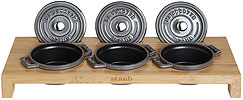 Staub Stand for 3 round mini cocottes, bamboo
