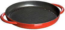 Staub Double handle grill, round, cherry
