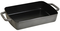 Staub Baking dish, rectangular with 2 handles, graphite grey