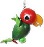 Sky-jumper parrot green with googly eyes