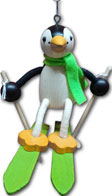 Schwingfigur Pinguin mit Ski