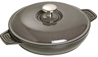 Staub casserole round with lid, graphite grey
