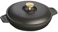 Staub casserole round with lid, black