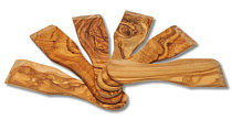 Raclette spatula, set of 6 pcs., olive wood