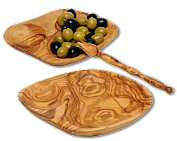 Olivenschale Olivenholz flach, diverse Formen