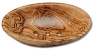 Soap bowl oval olive wood