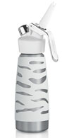 iSi Dessert Whip white, bottle stainless steel, silicon cover