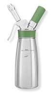 iSi Green Whip Eco, bottle and head stainless steel