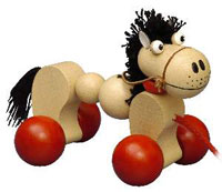 Animal pull toy horse nature