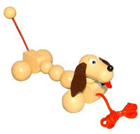Animal pull toy dog nature