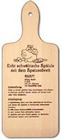 "Spaetzle board" with recipe (german)