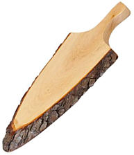 Bark-board varnished ash or alder wood with handle