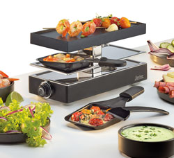 Spring Raclette 2 Classic raclette with aluminium grill plate, black