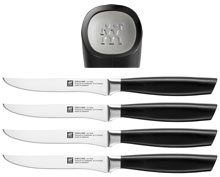 Zwilling All * Star Steak knives, set of 4 pcs, handle logo silver