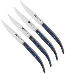 Zwilling TWIN Steak set, 4 knives, Micarta handle, blue