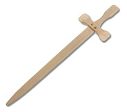 Crusader sword from beech wood