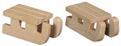 Little wooden sledge for decorations