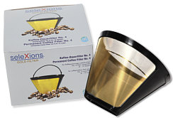 seleXions Coffee filter Gold for 6-12 cups, with calibration