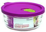 LocknLock oven glass w. microwave lid, round 280 ml
