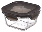 LocknLock oven glass, lid grey, square 300 ml