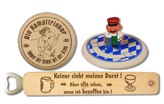 Flaschenöffner und Bierdeckel