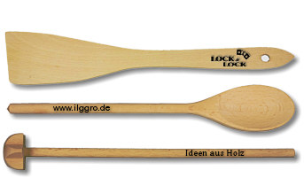 Werbeartikel, Werbedruck auf geeignete Holzartikel